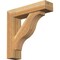Ekena Millwork Funston Block Rough Sawn Bracket w/ Offset Brace, Western Red Cedar, 6"W x 24"D x 24"H BKT0604X24X24FST05RWR - alternate 1
